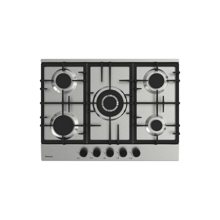 Plaque de cuisson FOCUS 5 feux 70 cm Fonte Inox F.478X