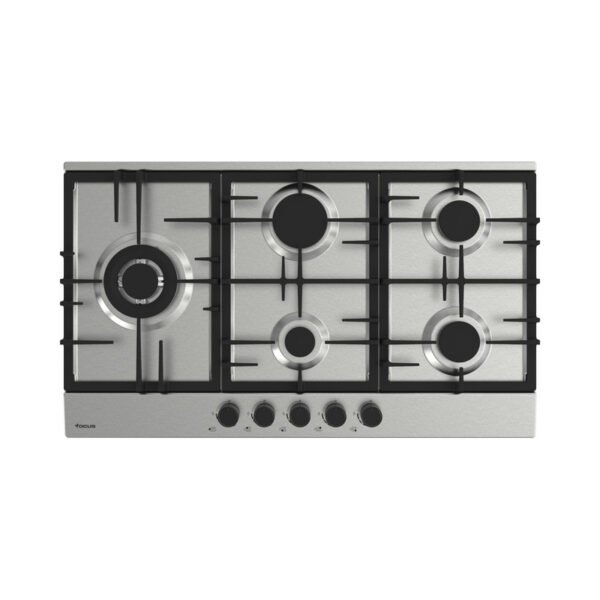 Plaque de cuisson FOCUS 5 feux 86 cm Fonte Inox F.4789X