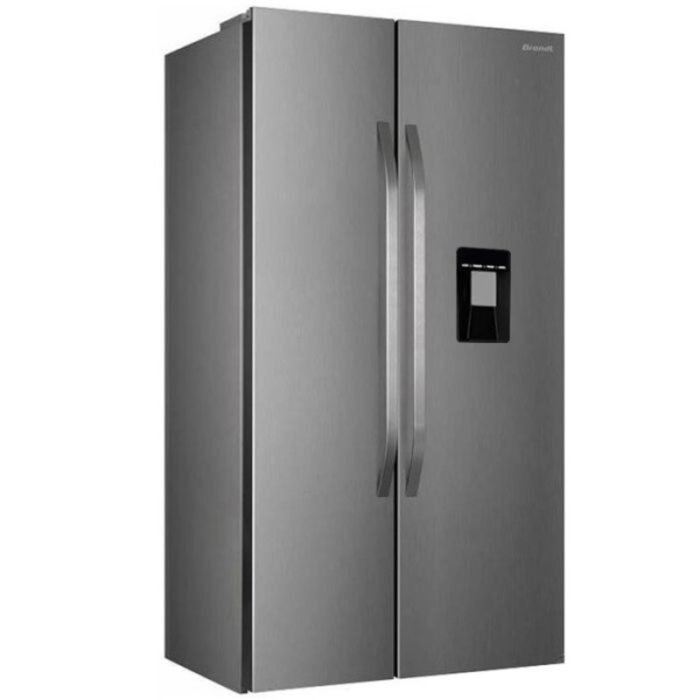 Réfrigérateur side by side BRANDT 617 Litres Inox BFA701YDX – Image 1