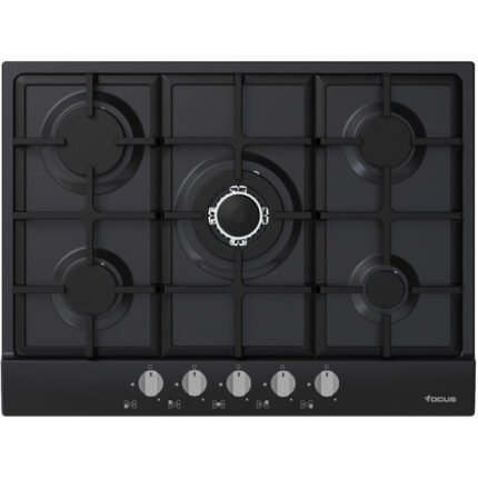 plaque-de-cuisson-focus-f4078BS-5-feux-70-cm-noir