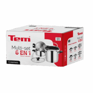 Batterie de cuisine TEM COSMOS 6 en 1 en Inox 18/10 W40105B