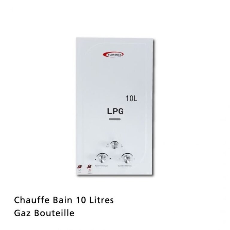 Chauffe-bain Florence 10L au gaz bouteille F10LR-GO