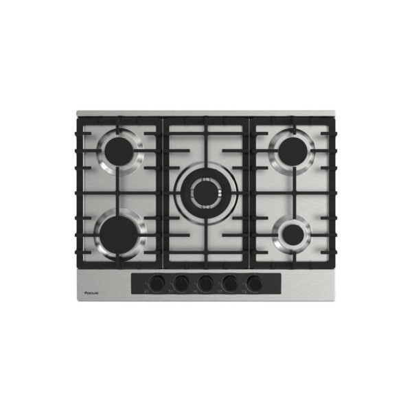 Plaque de cuisson FOCUS 5 Feux Fonte Inox 70 Cm F.8003XS