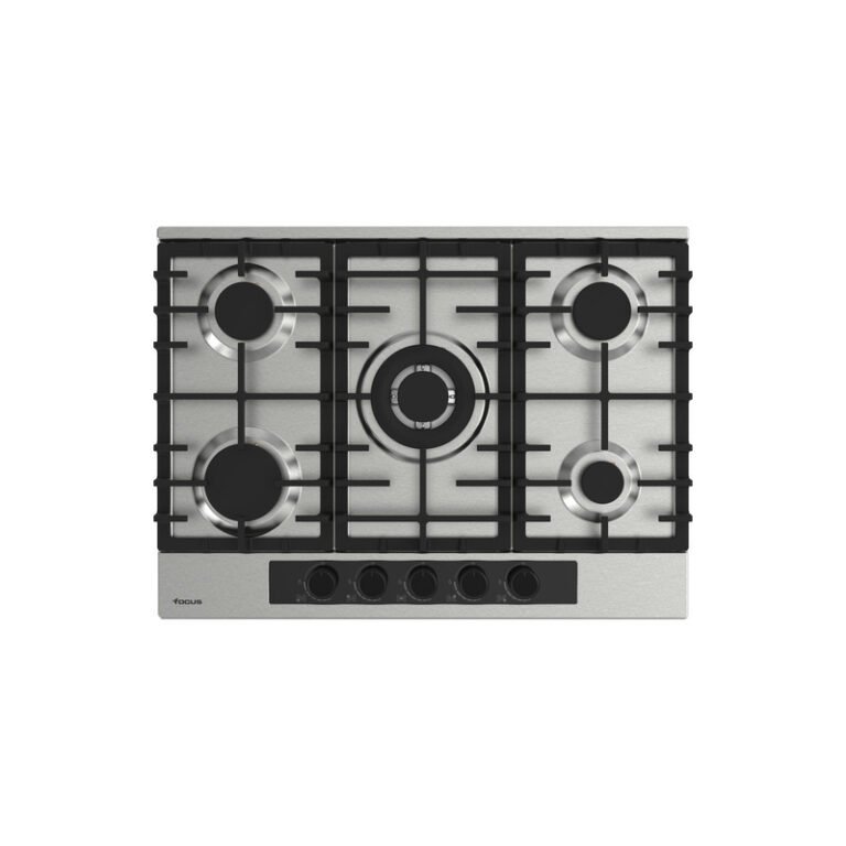 Plaque de cuisson FOCUS 5 Feux Fonte Inox 70 Cm F.8003XS