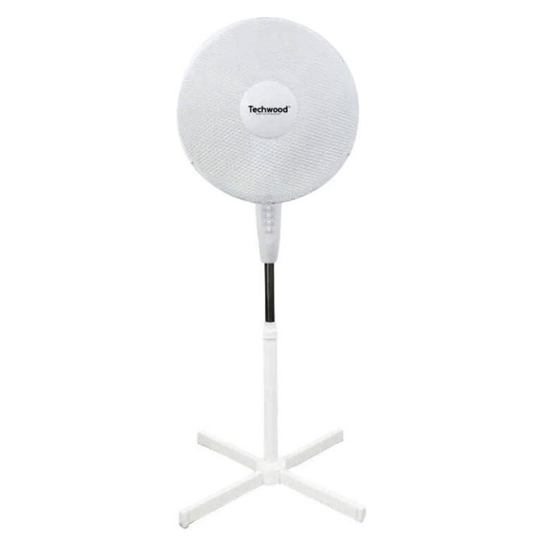Ventilateur sur Pied TECHWOOD 45W Blanc TVE-433